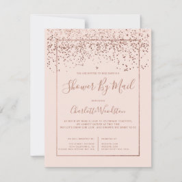 Roos gouden confetti blush vrijgezellenfeest per p kaart