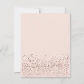 Roos gouden confetti blush vrijgezellenfeest per p kaart (Achterkant)