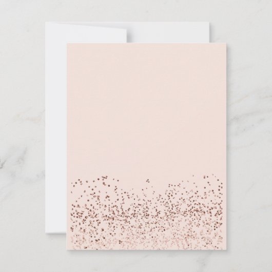 Roos gouden confetti blush vrijgezellenfeest per p kaart (Achterkant)
