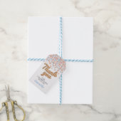 Roos Gouden Confetti Cadeau Labels Cadeaulabel (Met Touw)
