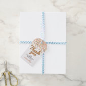 Roos Gouden Confetti Cadeau Labels Cadeaulabel (Met Touw)
