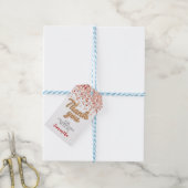 Roos Gouden Confetti Cadeau Labels Cadeaulabel (Met Touw)