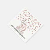 Roos Gouden Confetti juicht tot 30 jaar Servet (Hoek)