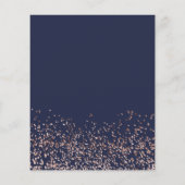 Roos gouden confetti marineblauw (Achterkant)