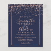Roos gouden confetti marineblauw (Voorkant)