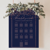 Roos gouden confetti marvy blue bruiloft - zeegaan poster