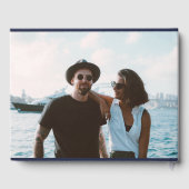 Roos gouden confetti metallic folie foto bruiloft gastenboek (Achterkant)