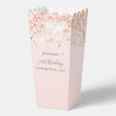 Roos gouden confetti Naam Verjaardag Bedankdoosjes (Achterkant)