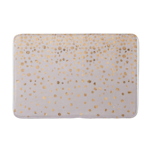 Roos Gouden Confetti op Bord Lila Badmat