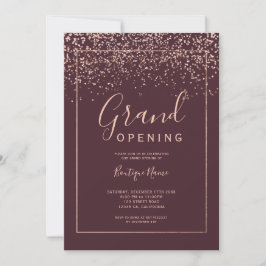 Roos gouden confetti rode typografie grote opening kaart