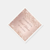 Roos gouden confetti Vrijgezellenfeest Servet (Hoek)