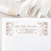 Roos gouden confetti white typografie etiket (Insitu)