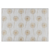 Roos gouden dandelion wenswitte achtergrond snijplank (Voorkant)