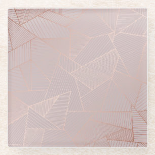 Roos gouden decoratieve achtergrond, elegant. glazen onderzetter