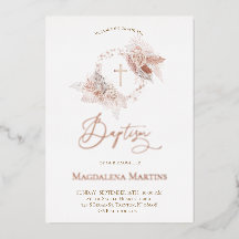 roos gouden details Baptisme boho bloemen