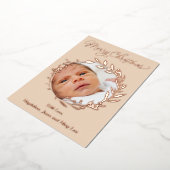 roos gouden details folie feestdagenkaart (Gedraaid)