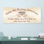 Roos Gouden Diamant Jubileum Banner, Gepersonalise Spandoek (Beurs)