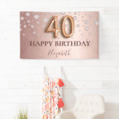 roos gouden diamanten ballonscript voor 40e verjaa spandoek (Insitu)