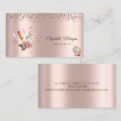 Roos Gouden Diamanten, Bloem, Cupcake Bakkerij Ger Visitekaartje (Voorkant / Achterkant)
