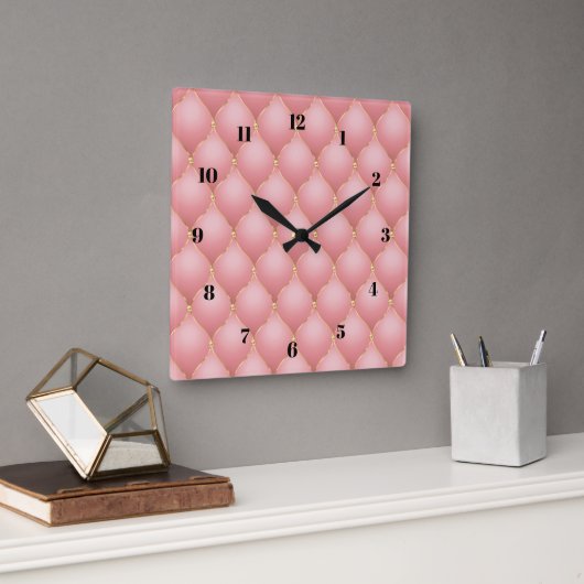 Roos gouden diamanten wandklok (Kantoor)