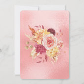 Roos gouden doop en eerste verjaardag kaart (Achterkant)