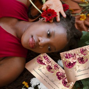 Roos gouden driften Logo QR voor bruiloft van even Visitekaartje