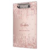 Roos gouden druppels monogram script klembord (Links)