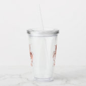  Roos Gouden Eenhoorn Gepersonaliseerde Girly Acryl Drinkbeker (Links)