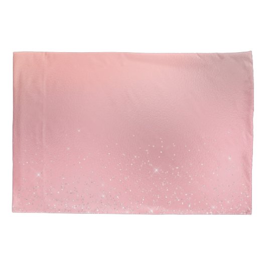  Roos Gouden Eenhoorn Glitter Gepersonaliseerde Na Kussensloop (Achterkant)