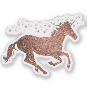 Roos gouden eenhoorn Sticker