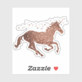 Roos gouden eenhoorn Sticker (Vel)