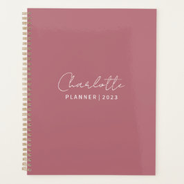 Roos gouden elegante aangepaste planner 2023