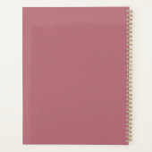 Roos gouden elegante aangepaste planner 2023 (Achterkant)