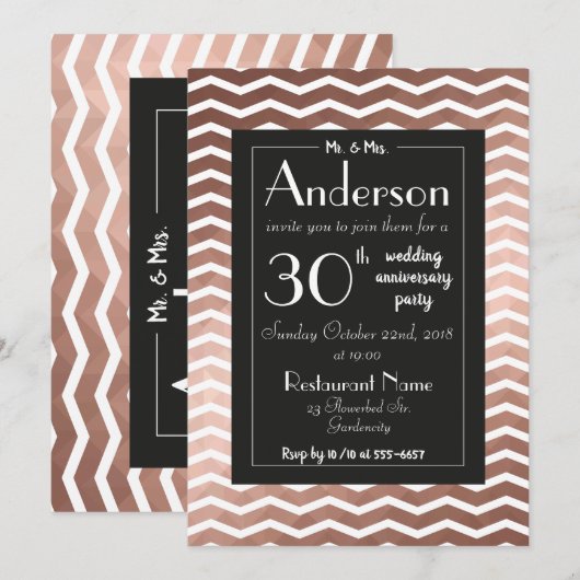 Roos gouden elegante kerkiek bij bruiloft kaart (Voorkant / Achterkant)