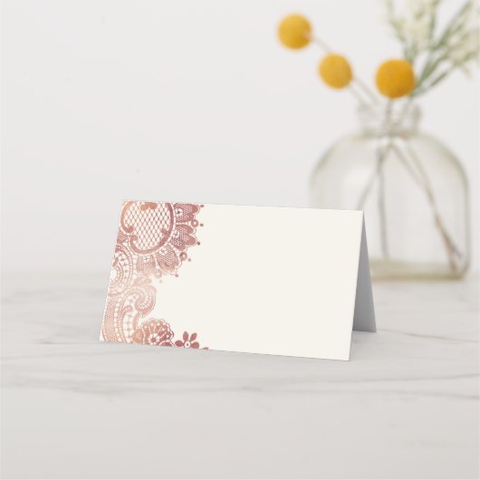 Roos gouden elegante  plattegrond voor bruiloft plaatskaartje (Achterkant)