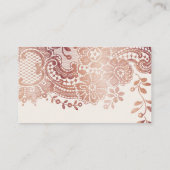 Roos gouden elegante  plattegrond voor bruiloft plaatskaartje (Achterkant)