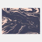 Roos gouden en marinesurk kerstmis inpakpapier vel (Voorkant 2)