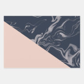 Roos gouden en marinesurk kerstmis inpakpapier vel (Voorkant)