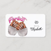 Roos gouden en roze Afro-Amerikaanse nagelsalon Visitekaartje (Voorkant)