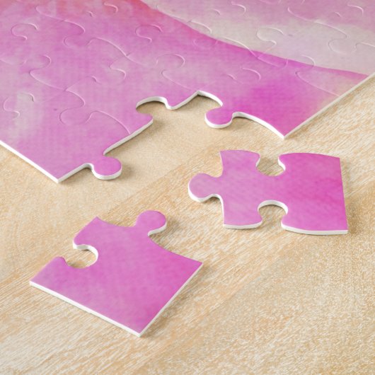  Roos Gouden en Roze Bloempuzzel Legpuzzel (Zijkant)