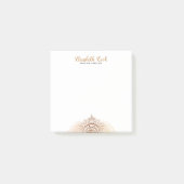 Roos-gouden en witte Paisley Mandala Post-it® Notes (Voorkant)