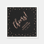 Roos gouden en zwarte vlek servet (Voorkant)