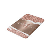 Roos Gouden Faux en Glitter Badmat (Gekanteld)