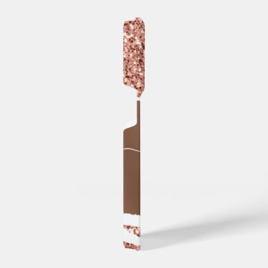 Roos Gouden Faux en Glitter iPhone Hoesje (Rechterkant)