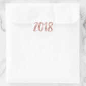 Roos gouden faux folie 2018 stickers, rond, klein ronde sticker (Tas)