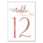 Roos gouden faux folie 3.5x5 tafelnummer | Tabel 1 (Voorkant)