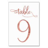 Roos Gouden faux folie 3.5x5 tafelnummer | Tabel 9 (Achterkant)