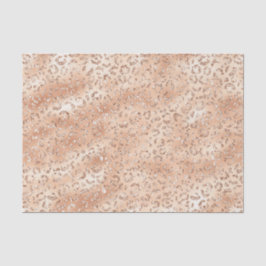Roos gouden faux glitter luipaard print tissuepapier