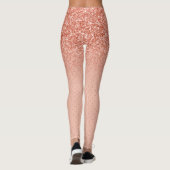 Roos-gouden faux glitter ombre leggings (Achterkant)