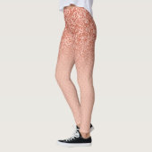 Roos-gouden faux glitter ombre leggings (Links)